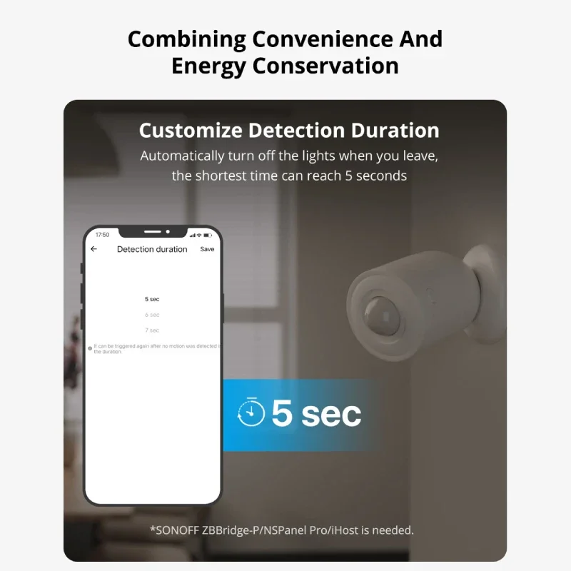 SONOFF SNZB-03P Zigbee Датчик движения Обнаружение света Домашняя безопасность Локальная