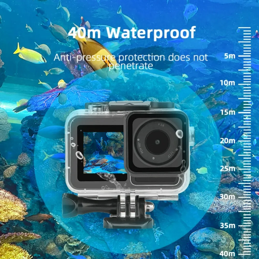 

Waterproof Camera Housing for DJI Action 3 / 4 Professional 130FT/40M Underwater Camera Case for Diving Enthusiasts