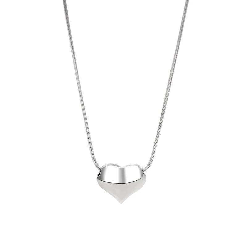Collar de corazón de plata esterlina S925, joyería de Boudoir femenina con temperamento de personalidad