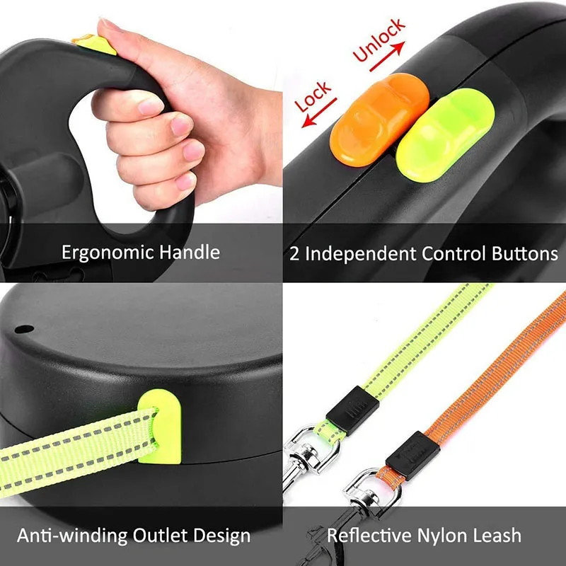 Автоматический выдвижной поводок креативная цепочка с двумя зубьями для