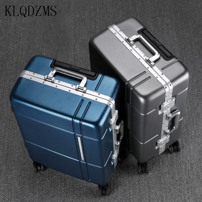 KLQDZMS New Silent Luggage Sturdy and Durable Thickened Trolley Case Multifunctional Suitcase Universal Wheel Boarding Box