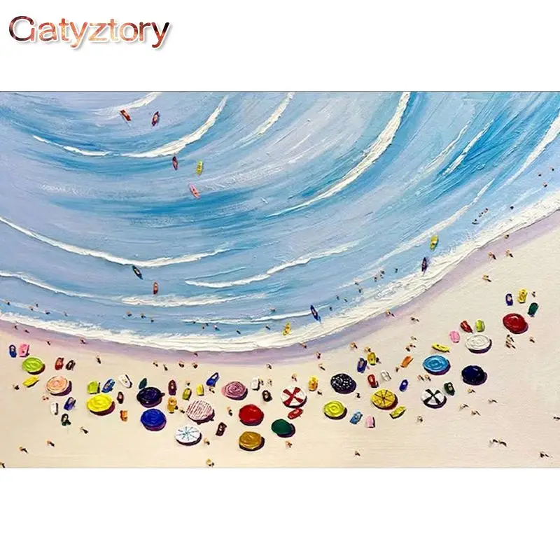 

GATYZTORY Beach Shells Painting By Numbers For Adults HandPainted Unique Diy Gift Oil Picture By Number Home Decors Diy Gift