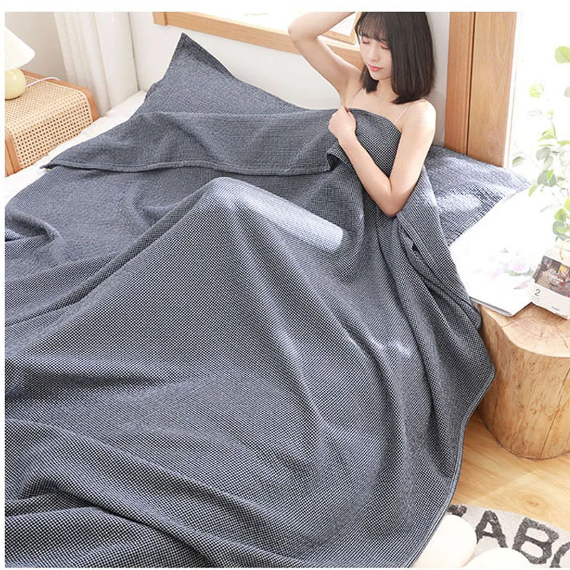 

Gauze Blanket for Bed Queen King Quilted Bedspread Summer Thin Towel Quilt Plaid on Bed Sofa Coverlet Winter Sheet Sofa Cover
