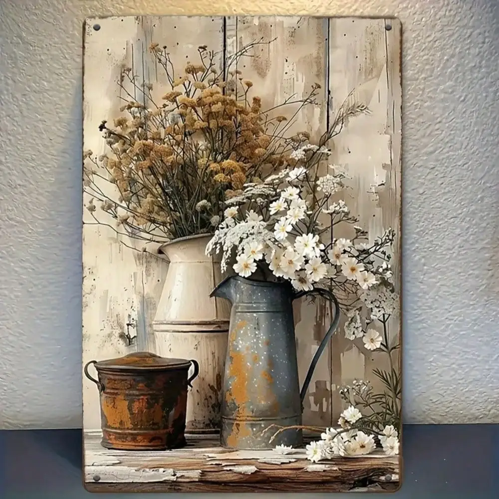 

Металлическая табличка CIFBUY 8x12 дюймов с цветочным узором
