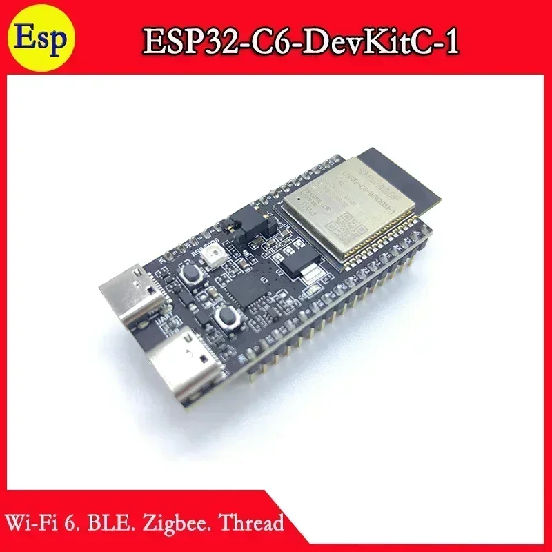 ESP32-C6-DevKitC-1 USB для CP2102 carry ESP32-C6-WROOM-1 N8 Wi-Fi 6-BLE Zigbee Thread Development Board