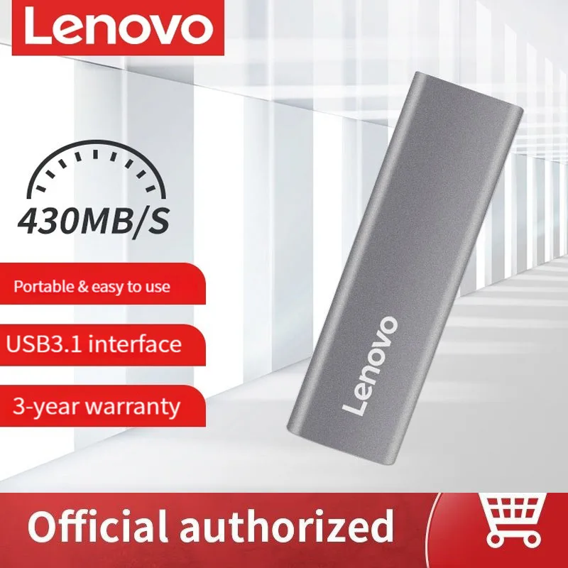 Lenovo ZX1 Solid State Drive Usb3.0 High-speed External PSSD Disk 256G/512G/1TB Mobile Phone Computer Dual-use Compact Portable
