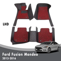 car floor mats for ford fusion mondeo 2016 2015 2014 2013 carpets luxury double layer wire loop auto interior leather waterproof