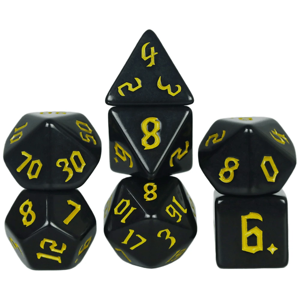 Набор непрозрачных игральных костей 7 шт./набор зеркальное количество и легко