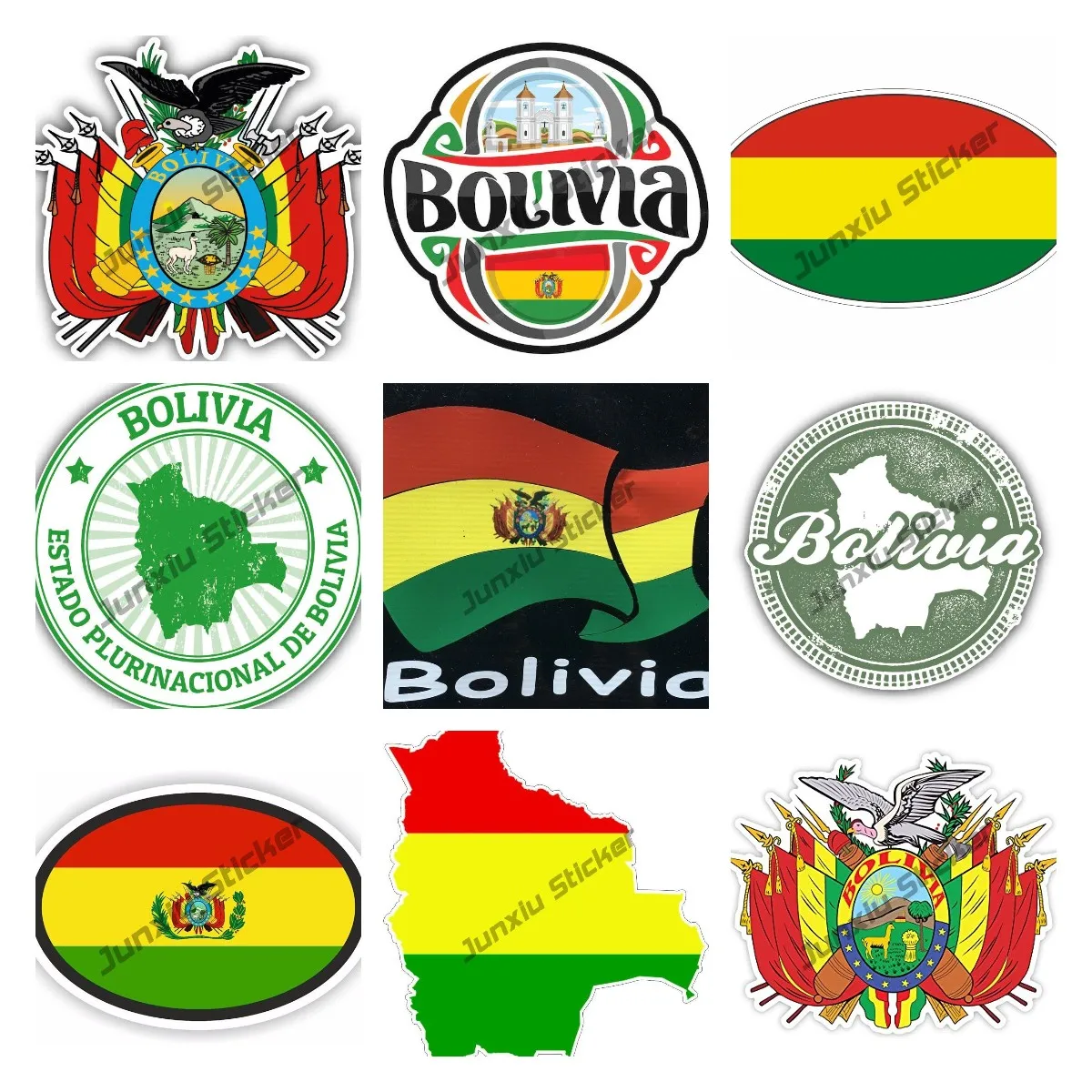 

Bolivian Coat of Arms Sticker Decal Self Adhesive Vinyl Bolivia Flag BOL BO Bolivia Map Grunge Rubber Stamp Decal Accessories