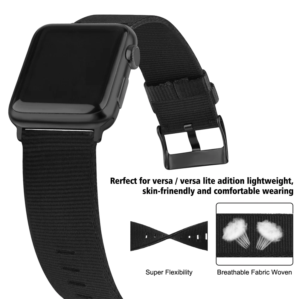 For Apple Watch Band Series 7 41mm 45mm Strap Soft Woven Fabric bracelet For Apple iWatch 1 2 3 4 5 6 SE 38MM 42MM 40MM 44MM