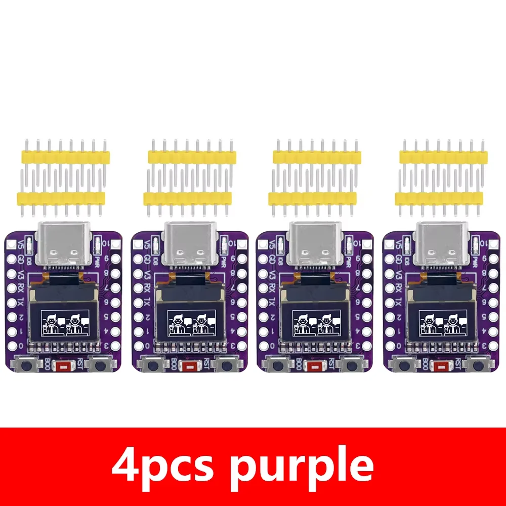 Плата разработки MINI ESP32-C3 с модулем Wi-Fi 2.4G и Bluetooth 4, 0.42-дюймовым OLED-дисплеем, 4 МБ флеш-памяти, керамической антенной, USB Type-C, ESP32 C3 (art.: 3920dd17cf66b) - 3920dd17cf66b