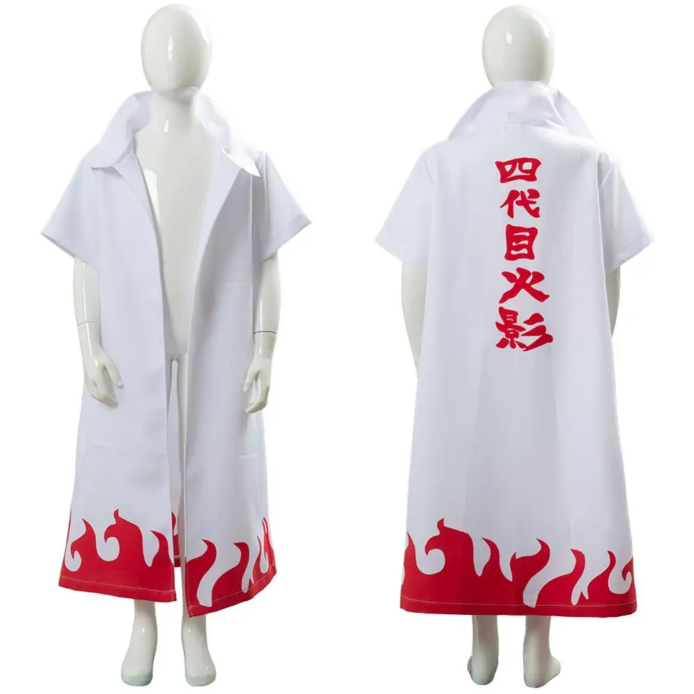 

Kids Children Anime Cosplay 4th Yondaime Hokage Namikaze Minato Cloak Costume Fancy Halloween Carnival Party Trench Coat