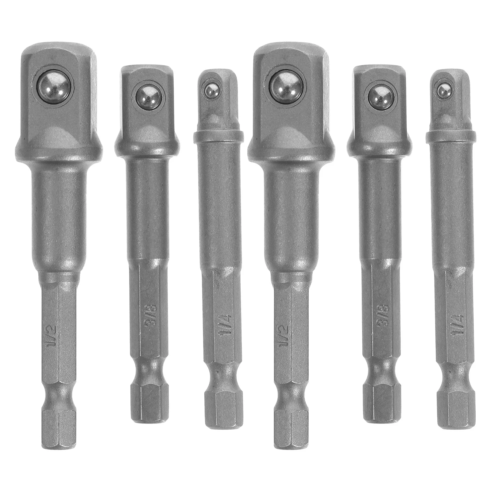 

6pcs Impact Socket Adapter Set 1/4 in 3/8 in 1/2 Inch Power Drill Sockets Adapters