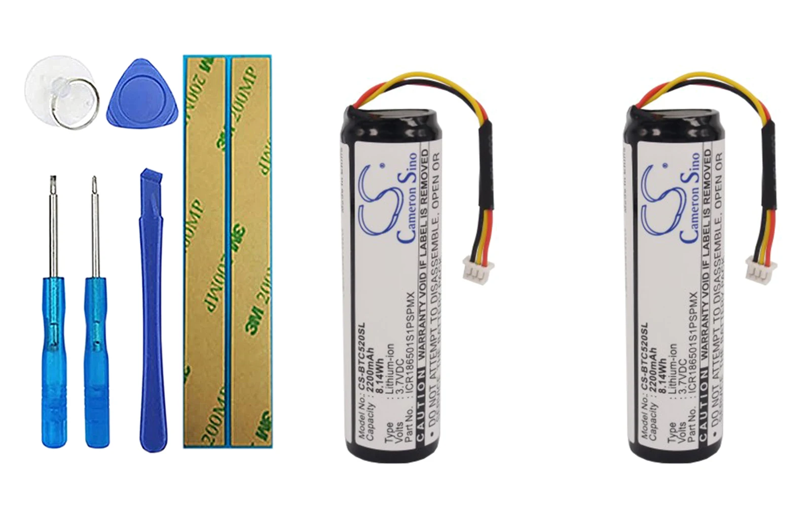 

Аккумулятор для Blaupunkt Lucca 5,2, Travelpilot Lucca 7612201334, ICR186501S1PSPMX, SDI1865L2401S1PMXZ, 2 упаковки