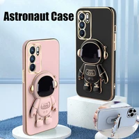 3d plating astronaut fold stand case for huawei honor 20 p30 p50 p40 pro nova 5t lite honor 50 20s 30 9x pro phone soft covers