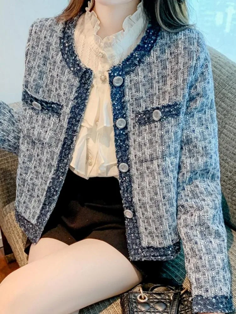 

Runway Fall Winter Korean High-Quality Women's Clothes Wool Tweed Coat Jacket Elegant Overcoat Luxury Outwear Casacos Female