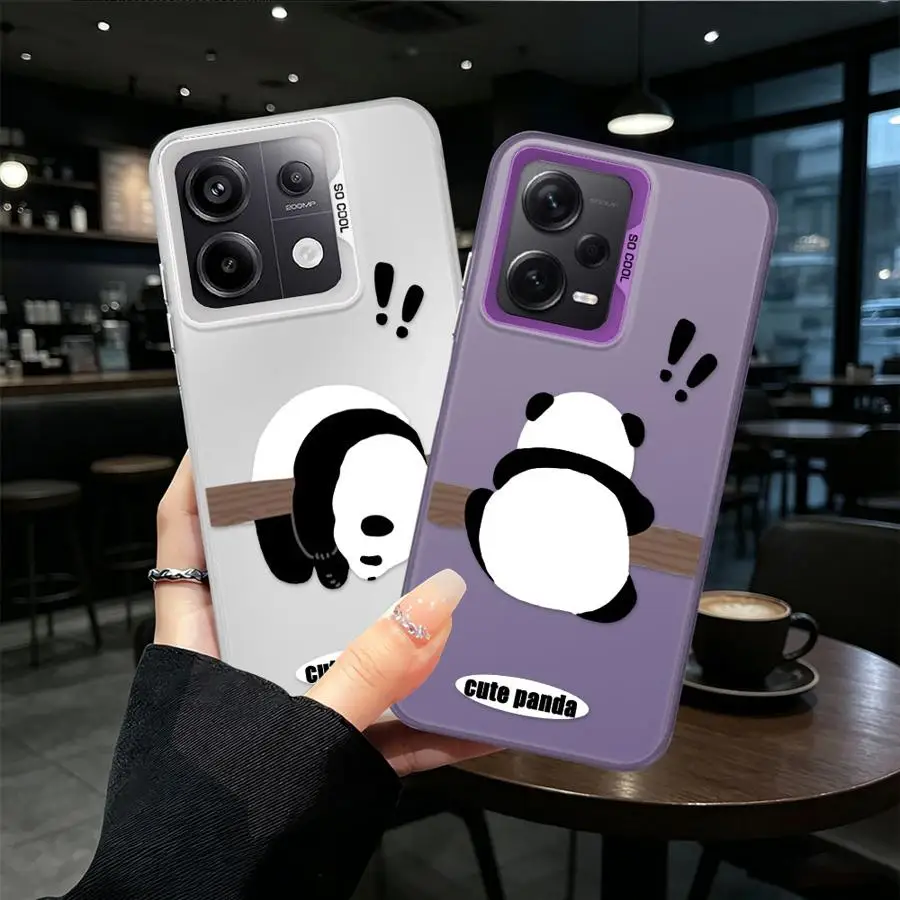 Фото Чехол для Xiaomi Poco C51 X3 Pro F3 GT F4 C50 X5 X3 NFC, задняя крышка для телефона, милый чехол с изображением панды №4