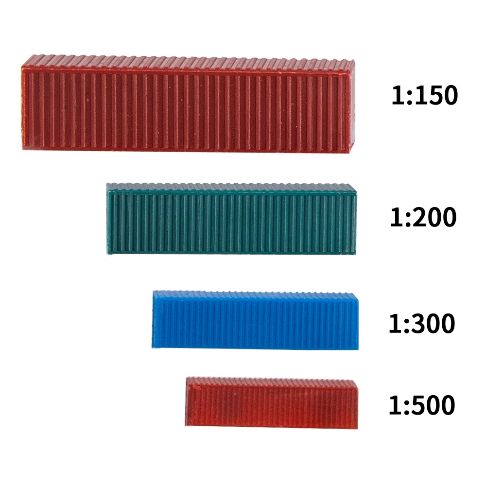 Миниатюрный контейнер 3 шт., модель масштабирования 1:150-1:500 ABS, Транспортная коробка, наборы диотомов, игрушки для изготовления места поезда, материалы для расстановки