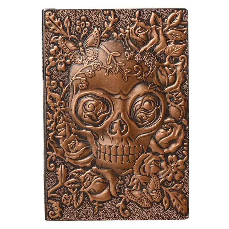 

Skull Notebook Journal 3D Skull Pu Leather Journal Fantasy Vintage Journal A5 Antique Notepad Travel Journal For Men Boys & Kids