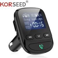 korseed car charger hands free fm transmitter bluetooth car kit lcd mp3 player dual usb car phone charger for iphone