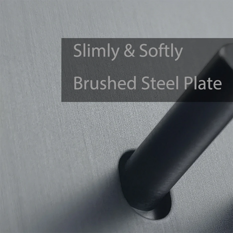 Тумблер WALLPAD 2-позиционный настенный выключатель матовая тонкая стальная панель