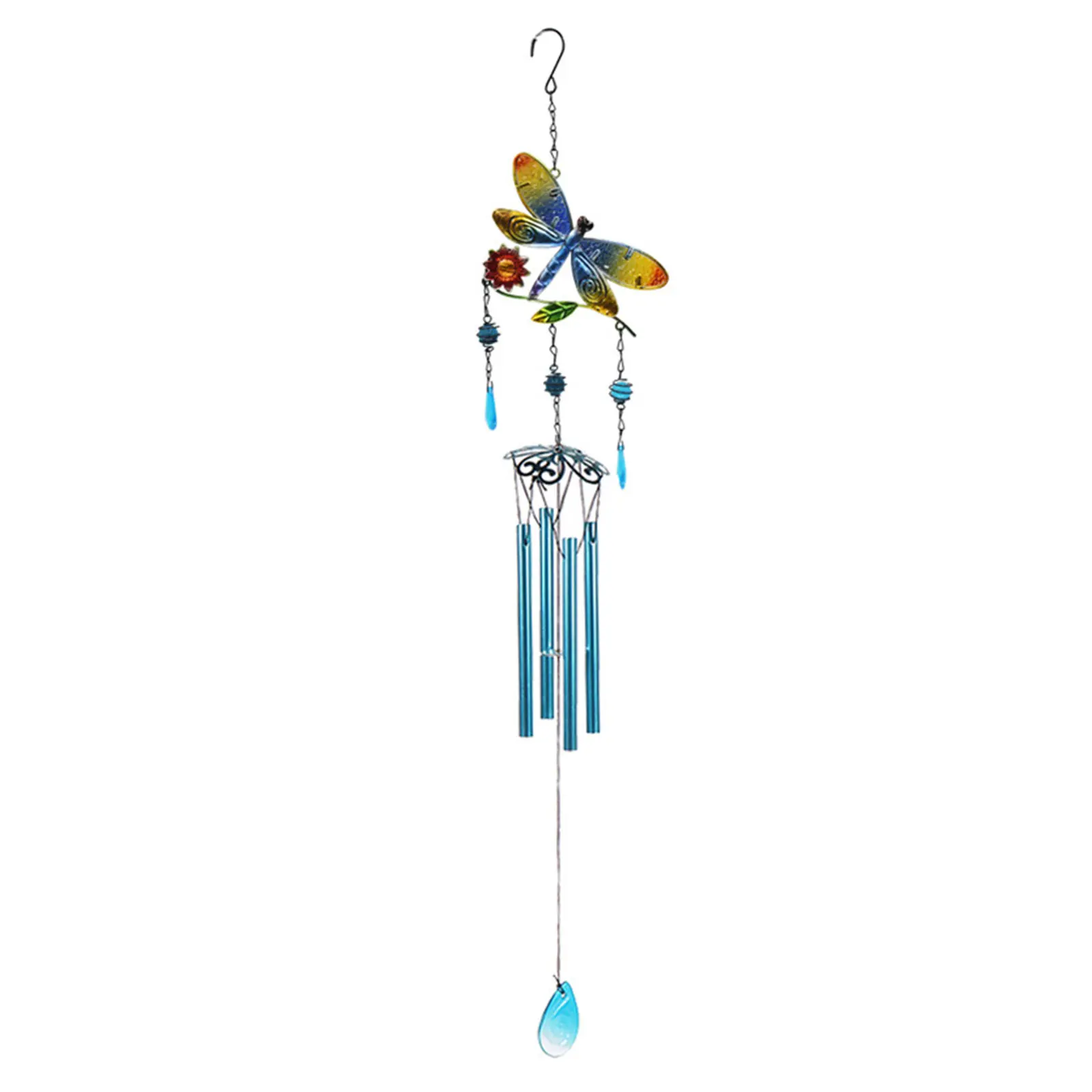 

Stained Glass Wind Chimes Colorful Glass Dragoy Wind Chimes Romantic Home Chimes For Window Garden Patio Yard Balcony Or