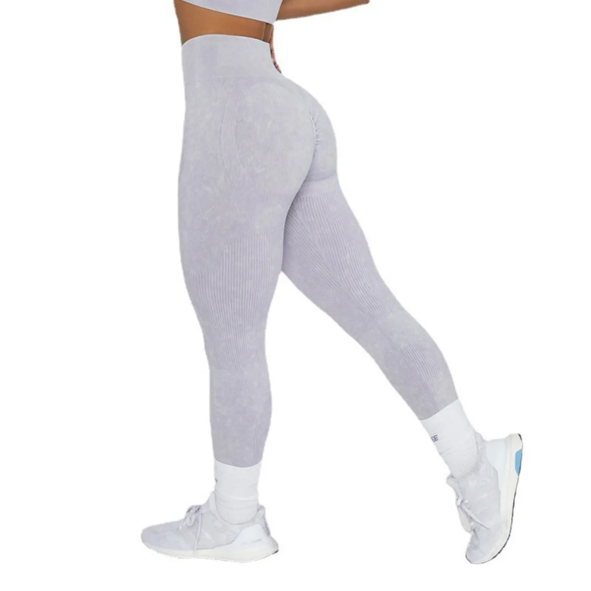 New Seamless Sand-washing High Waist and Hip Lifting Yoga Pants Women's Tight-fitting Outdoor Quick-drying Sports Fitness Pants