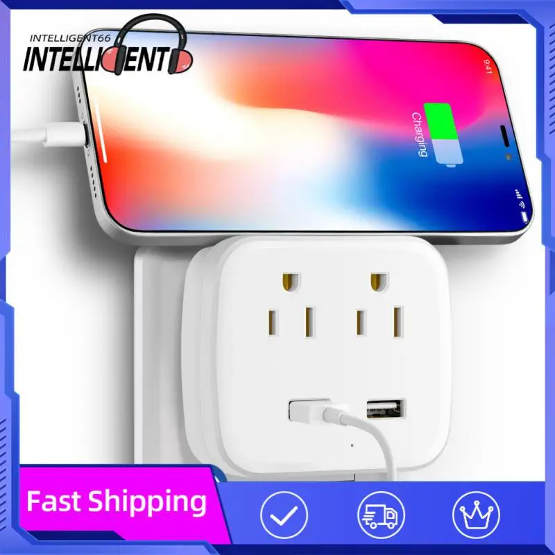 

Portable Mobile Phone Groove Holder Usga Converter Multi Compatible 4-in One Socket 4-in-1 And One Turn 2-hole Practical 2a 5v