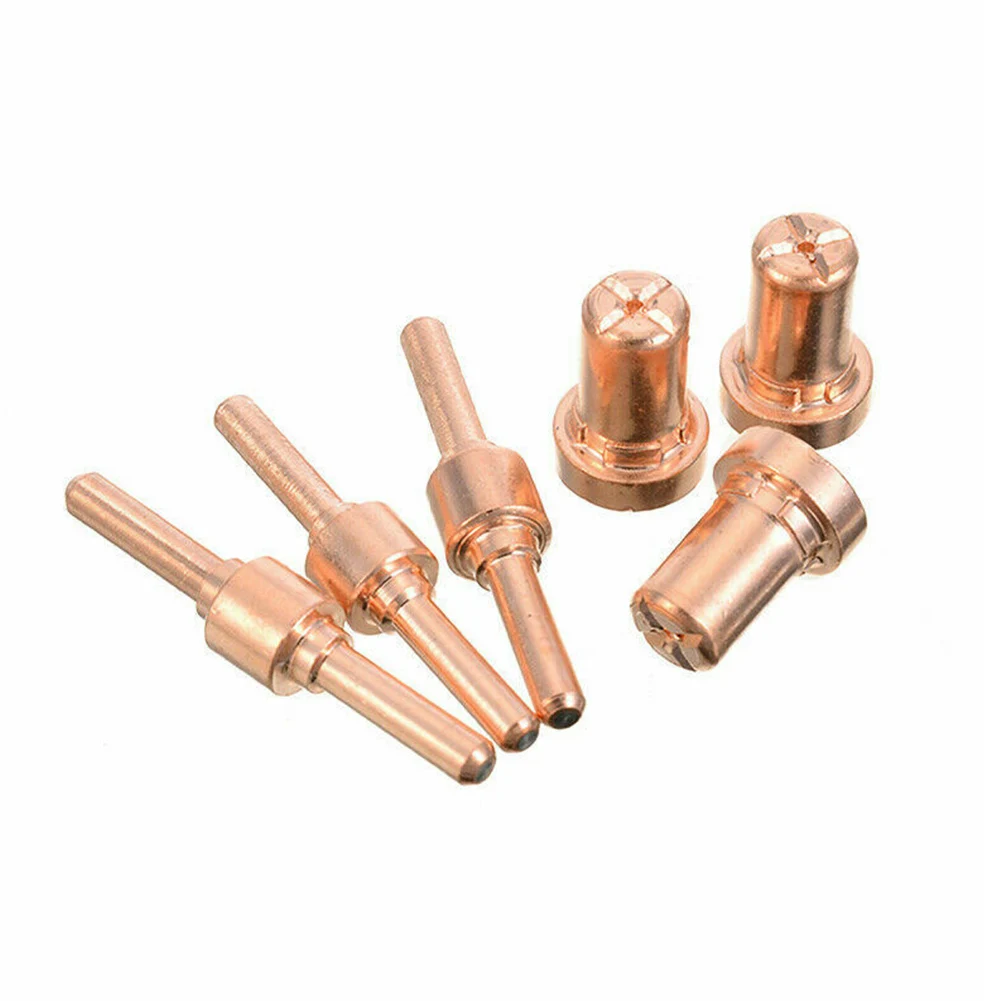

60pcs Accessories Durable 40A Electrode Nozzles Kit Red Copper Extended Professional Tips Portable Plasma Cutter For PT31 LG40