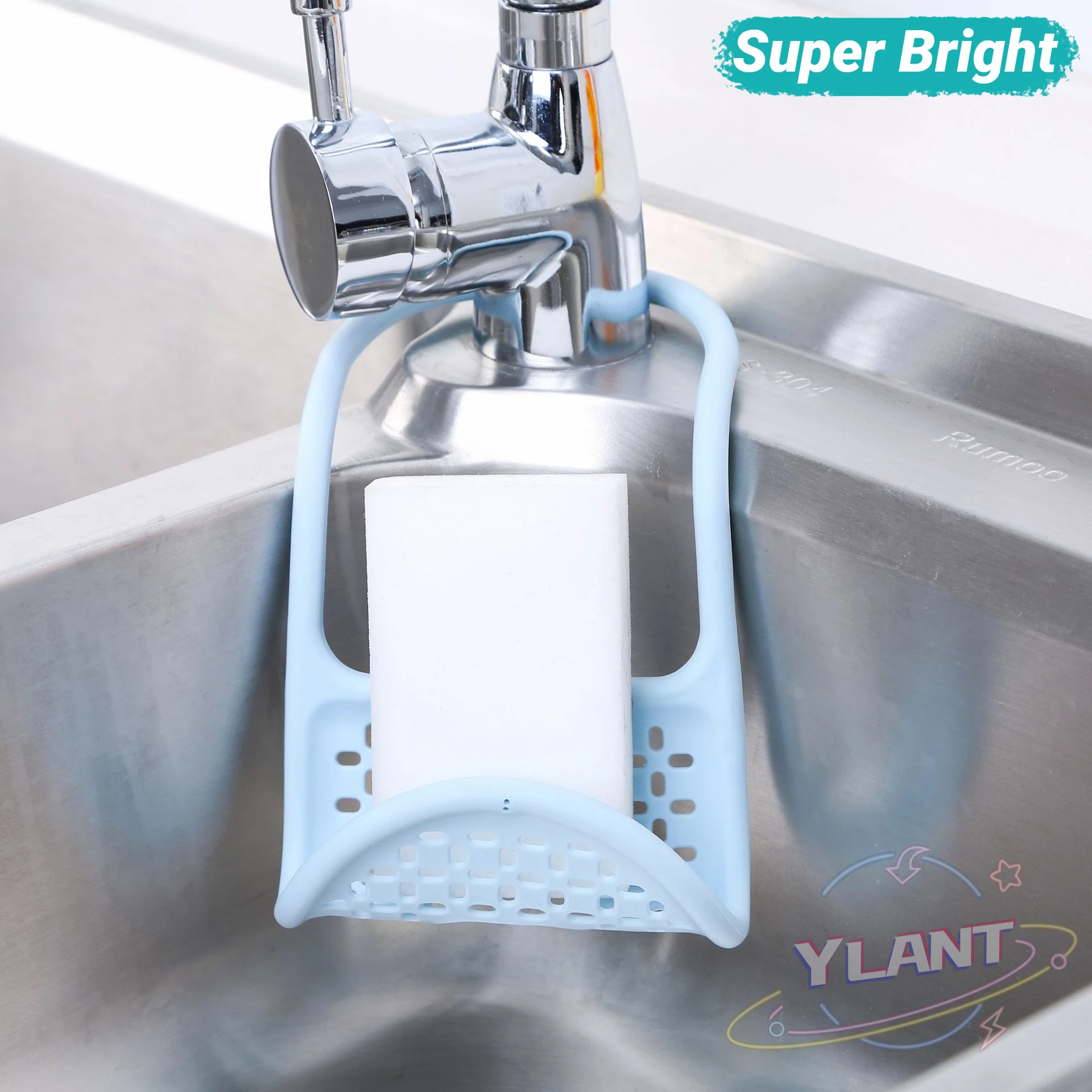 

Полка для раковины, стеллаж для мыла и губки, силиконовая корзина для хранения, регулируемый держатель для ванной комнаты, кухонный аксессу...