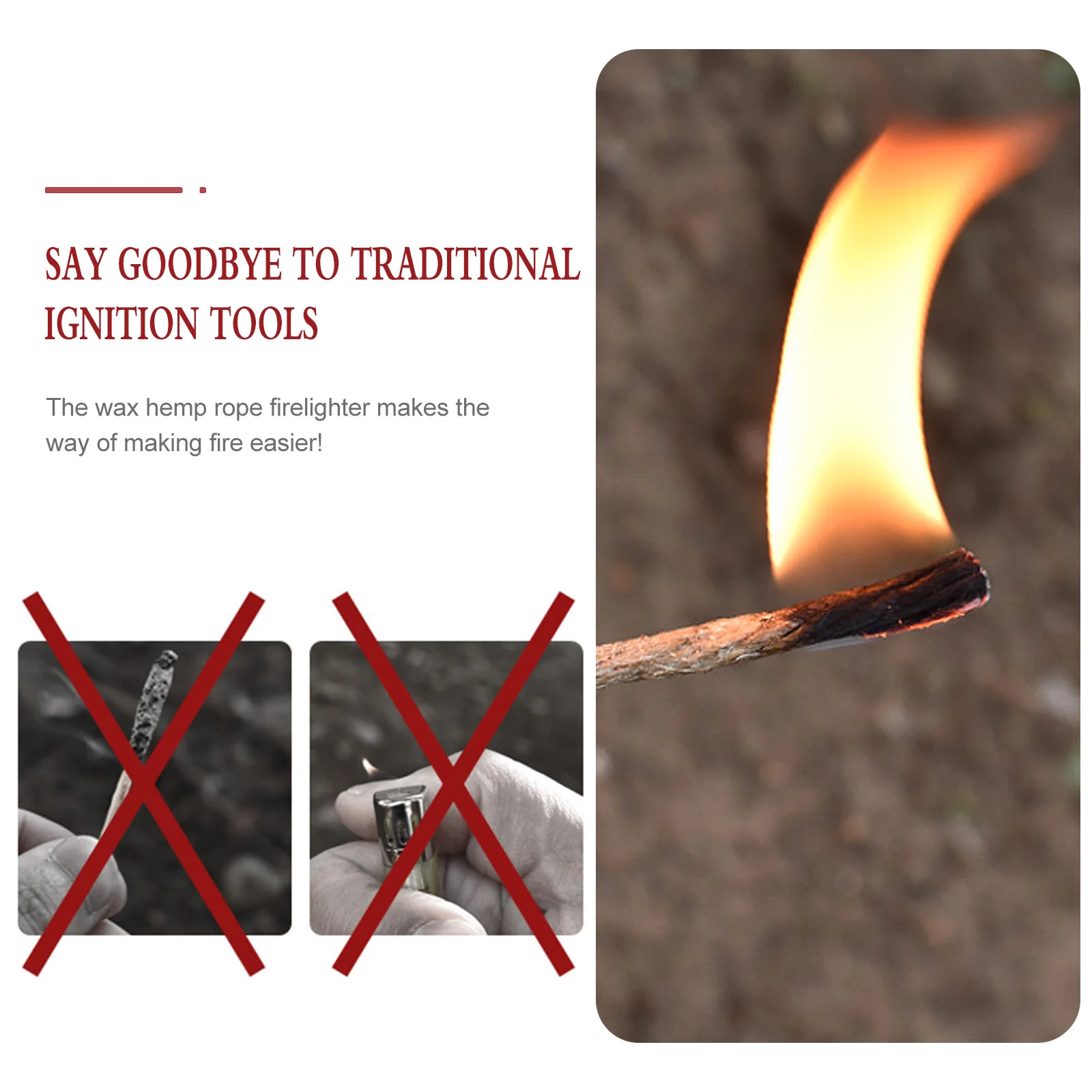 20 шт. инструменты для выживания в списке быстрая зажигалка стартовые веревки