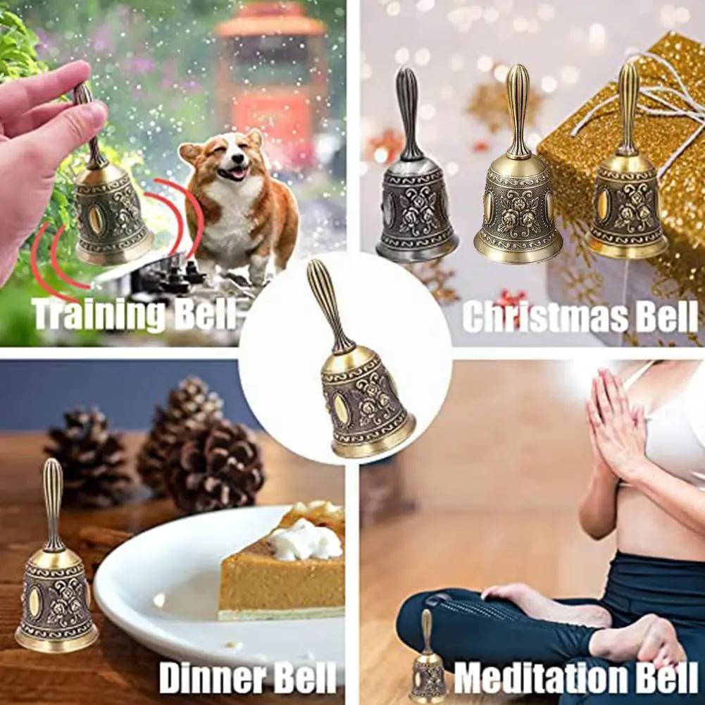 

Hand Call Bell Gold Silver Multi-purpose Bells For Craft Wedding Decoration Alarm School Church Classroom Bar Hotel Vintage T4g1