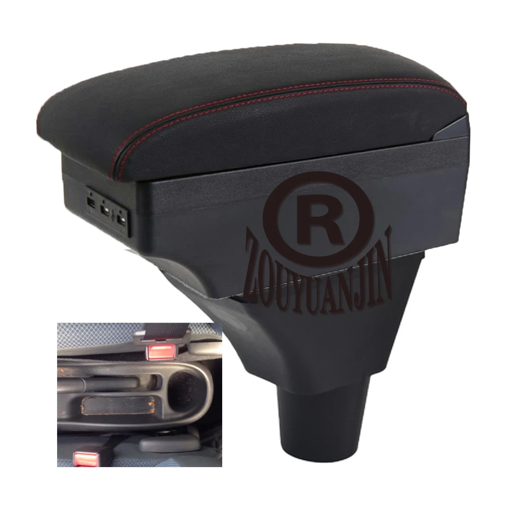 

For Toyota Yaris Vela Vitz Armrest Box Center Console Arm Elbow Rest Central Store Content with Cup Holder USB Interface