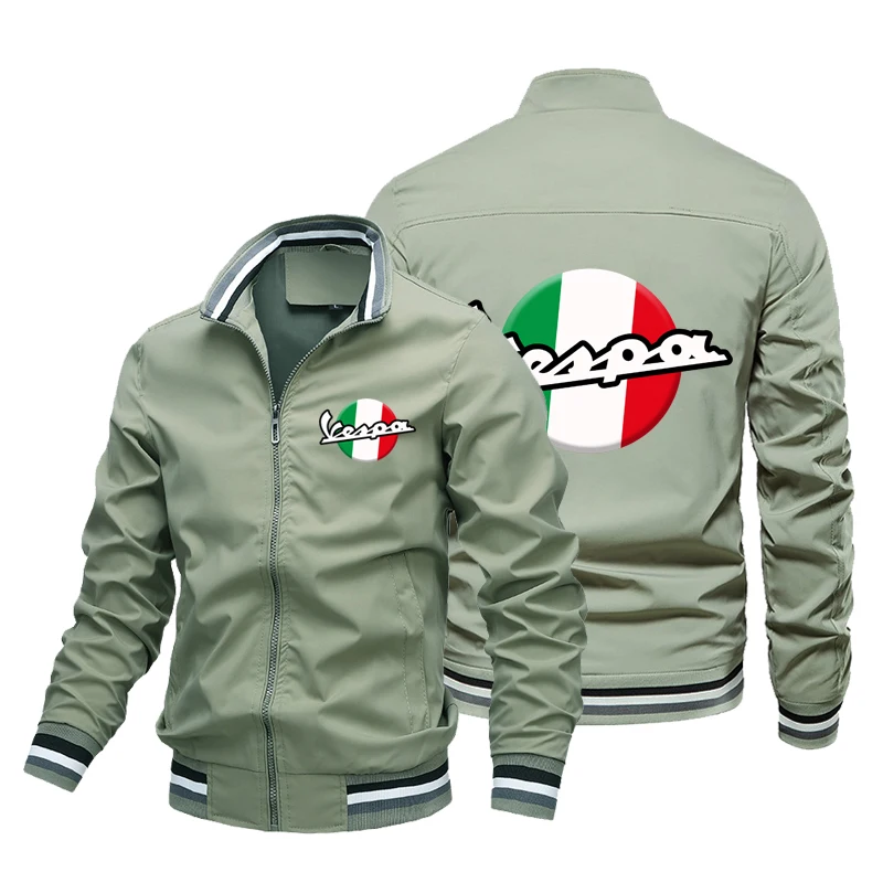 

Spring Autumn Men's Polyester Jacket Retro Motorcycle Warm Fashion Motorcycle Jacket Men's Motorcycle Black Car Logo Jacket for