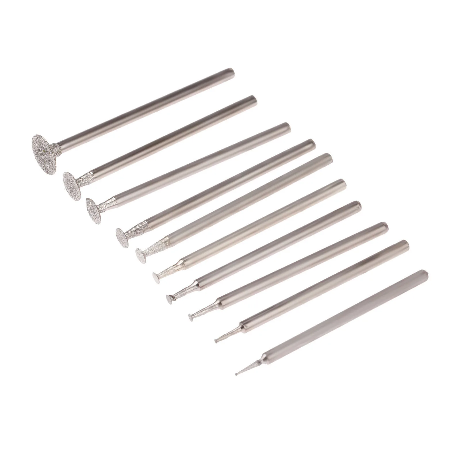 Набор шлифовальных насадок 10 размеров, аксессуар Dremel, 2,35 мм, ультратонкая Т-образная головка, хвостовик, установленный точечный инструмент для камня, нефрита, резьба, полировки, гравировки