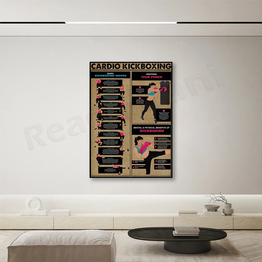 Плакат для аэробного тхэквондо знания по украшение стены женского тренера