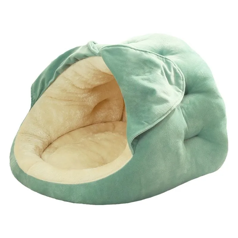 

Green and Pink Comfortable Pet Cat House Animal Design Four Seasons General Removable Kennel Cushion Semienclosed Pet Products