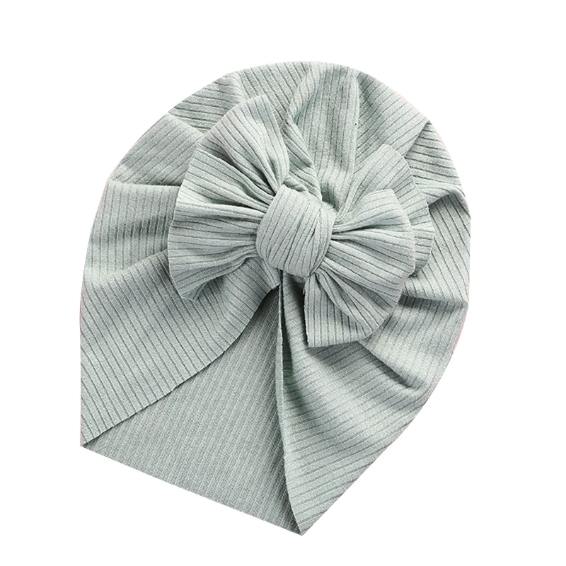 

Детская шапка-тюрбан, милая Шапочка-бини с бантом, женская мягкая хлопковая шапочка для новорожденных, детские головные уборы, подарки