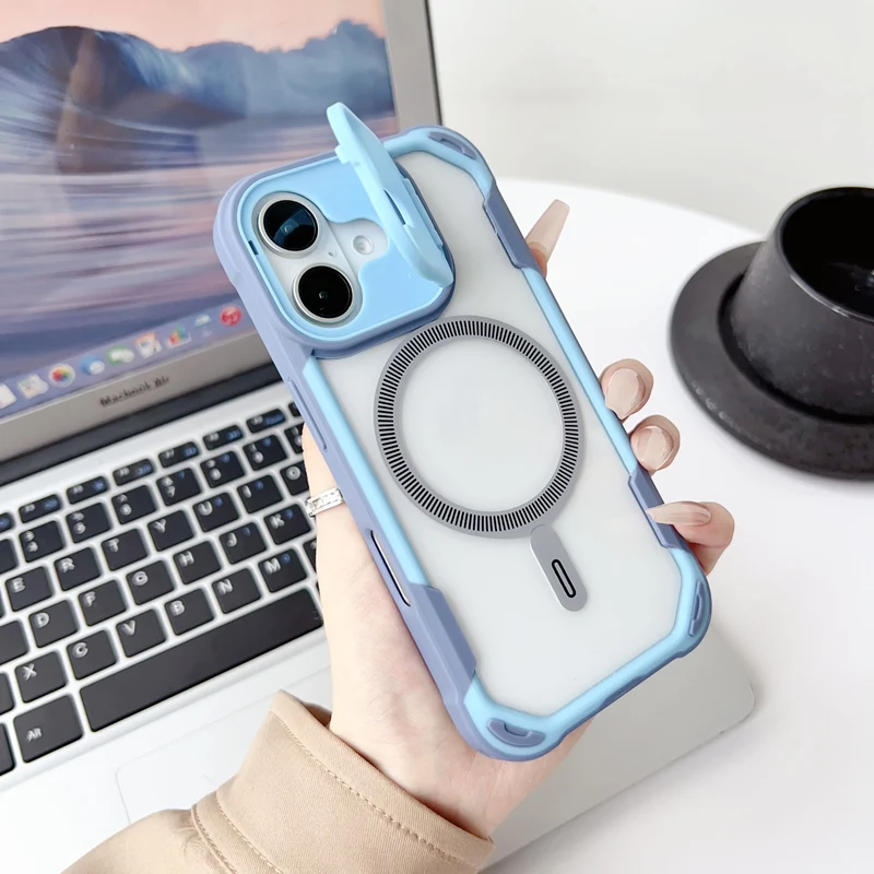 Модный держатель для объектива MagSafe прозрачный чехол телефона iPhone 16 Pro 15 pro max 14 13