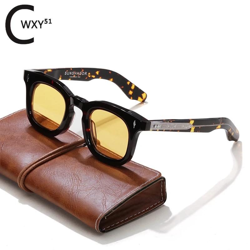 Солнцезащитные очки tortoiseshell SDEVAUX UV400 Мужские роскошные брендовые ручной работы