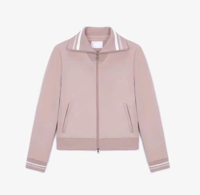 

Autumn 23 New Korean Golf Women's Polo Style Coat Zipper Solid Warm Winter Casual Sports Golf Jacket