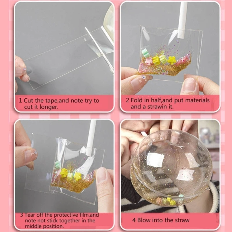 Снятие стресса DIY Воздушный шар Art Blowing Bubble Tape Balloon Inflators Handcrafted PXPD