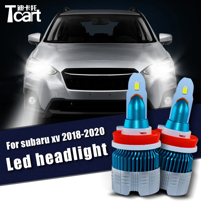 For Subaru XV crosstrek 2018 2019 2020 accessories Tcart LED Low light high light headlight Bulbs 6400LM 1set