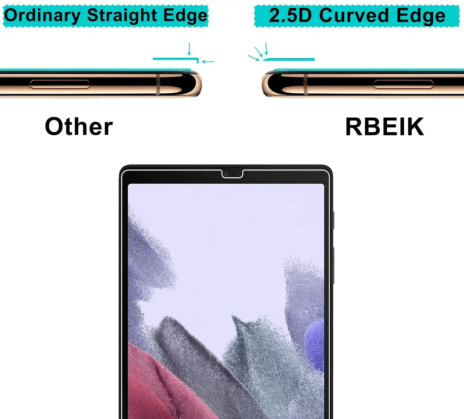 2pcs tablet tempered glass screen protector cover for samsung galaxy tab a7 lite full coverage screen free global shipping