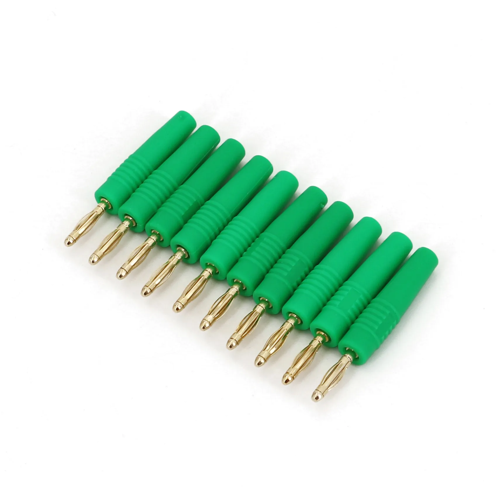 10 шт., небольшой размер 2 мм, латунный позолоченный штекер типа «банан», проводной разъем типа припоя