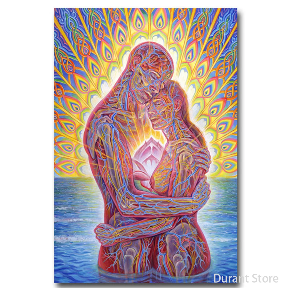 Плакаты и принты Alex Grey трипси-психоделический Настенная картина на холсте