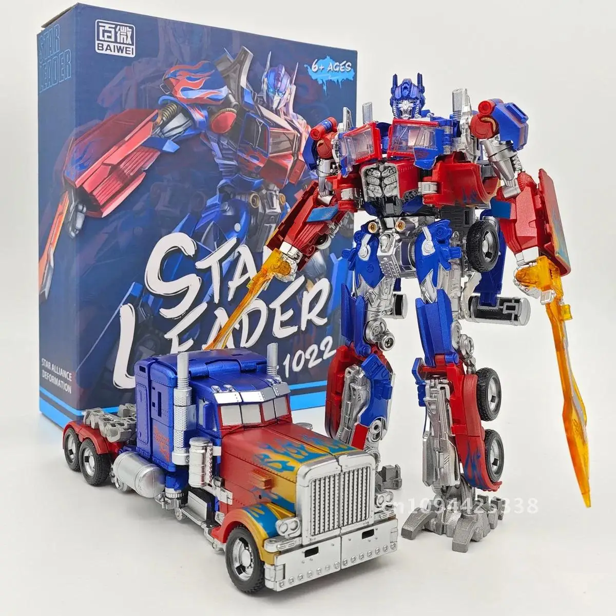 BAIWEI Transformation TW1022 EX Версия 17 5 см KO Шедевр Фигурка Игрушка Командир Prime Деформация