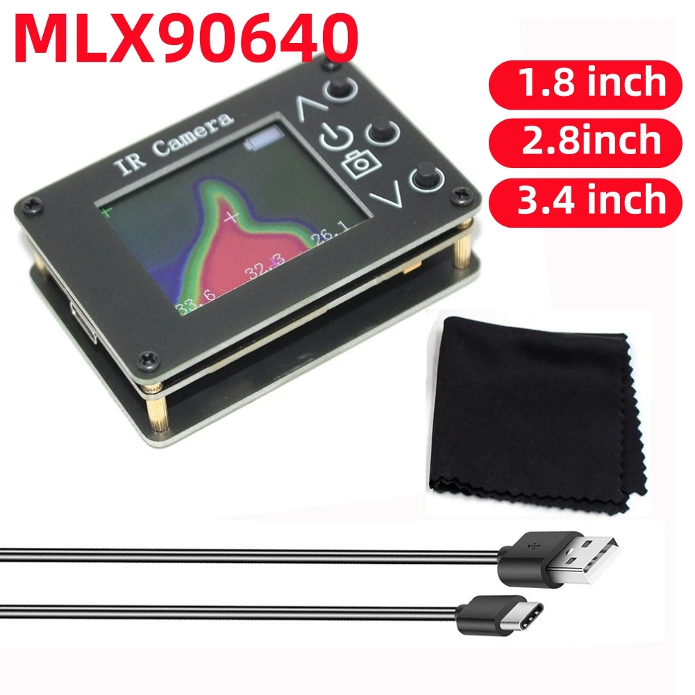 

Тепловизор MLX90640 ручной, 1,8 дюйма, с ЖК-дисплеем
