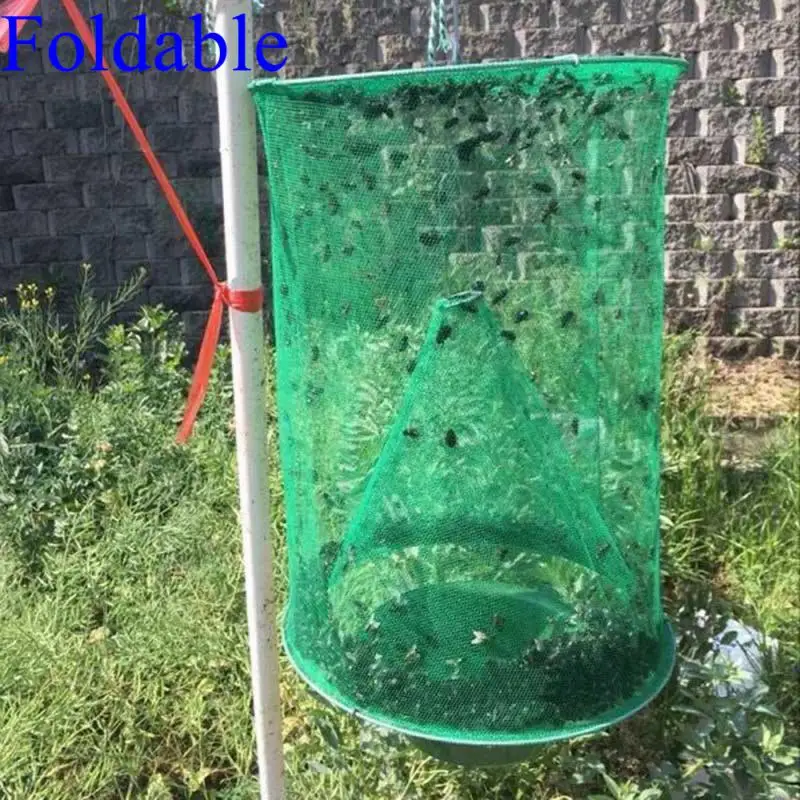 

Fly Trap Fly Catcher Hanging Flycatcher Folding Net Summer Mosquito Fly Traps Bait Station Wasp Insect Bug Killer Flies Catcher