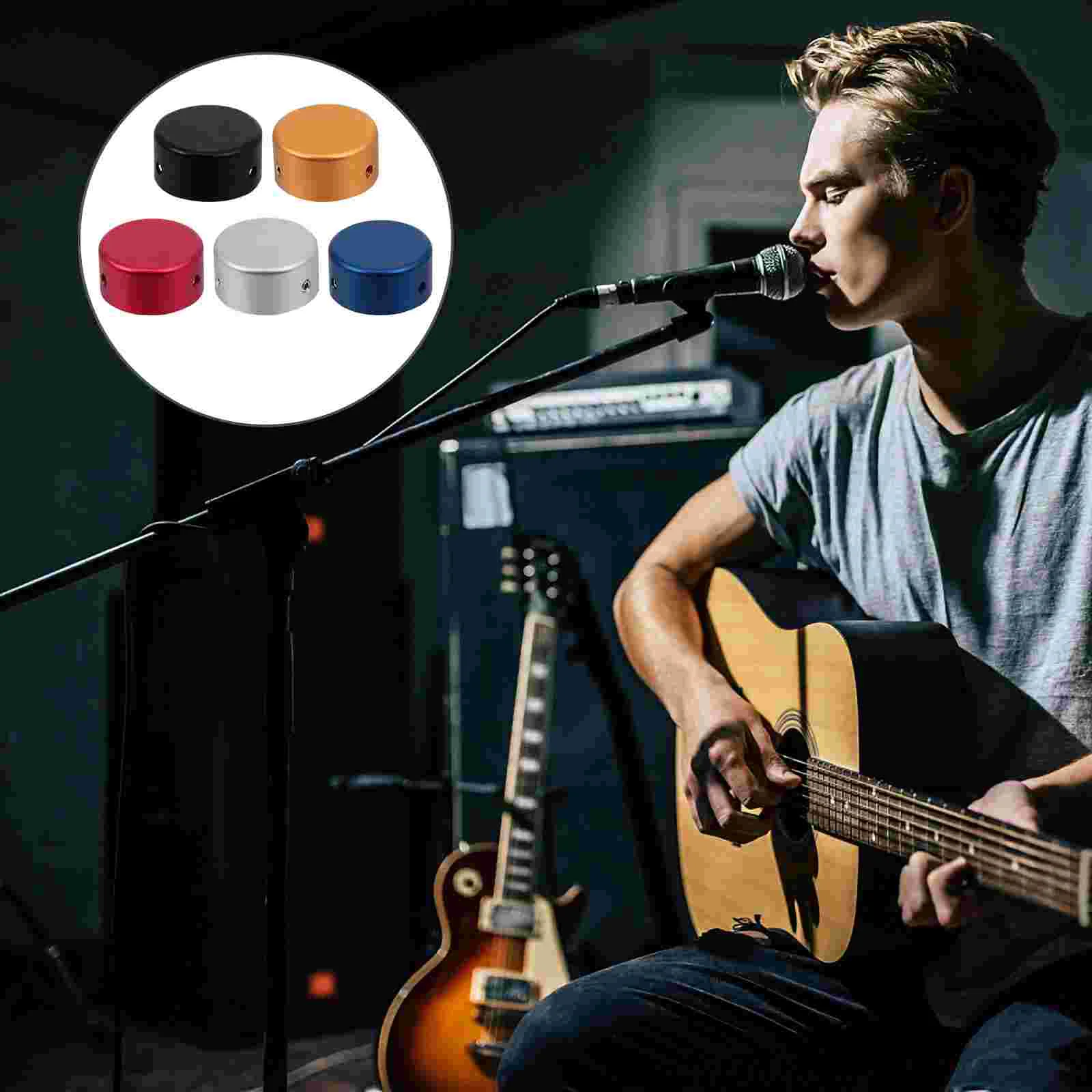 

5 Sets Foot Topper Pedal Ingredients Protection Guitar Effect Aluminum Alloy Footswitch